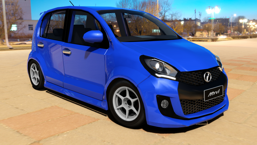 Perodua Myvi 2016 1.5 SE, skin Electric Blue