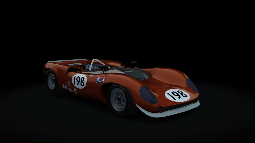 Lola T70 MkII Spyder (Ford), skin mecom_racing_198