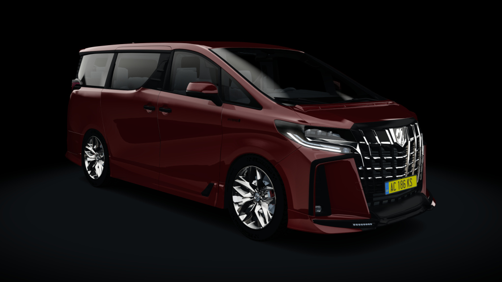 Toyota Alphard, skin Merah Duda