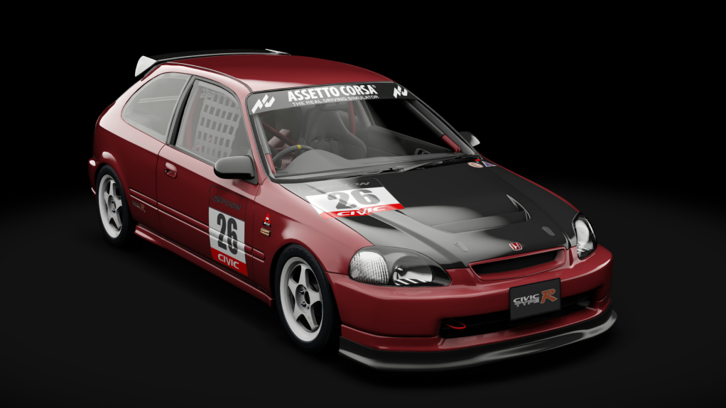 Honda Civic Type R (EK9) Touring, skin 25_scarlet
