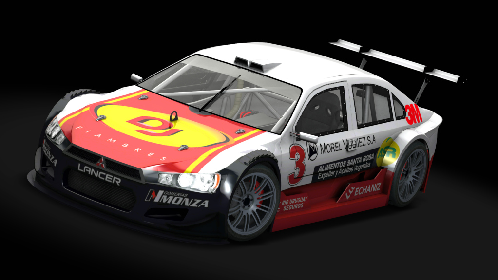 Top Car Mitsubishi Lancer, skin mitsubishi_3M_racing