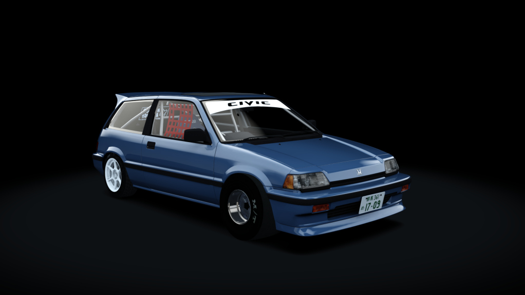 Drag Factory Honda Civic Si, skin Harvard Blue Pearl