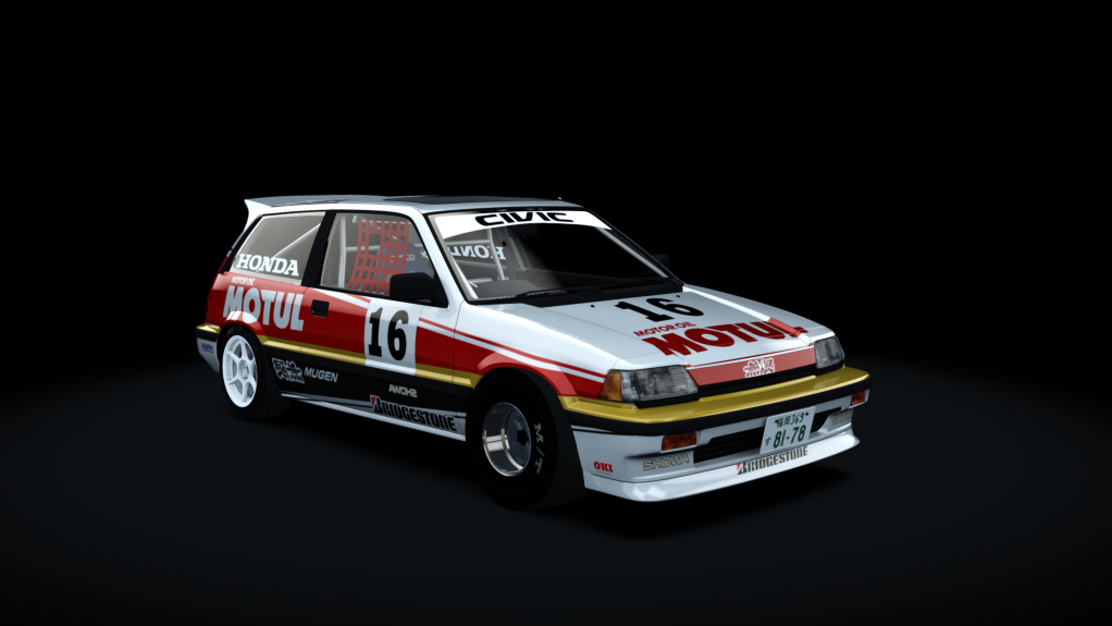 Drag Factory Honda Civic Si, skin Motul JGTC 1987