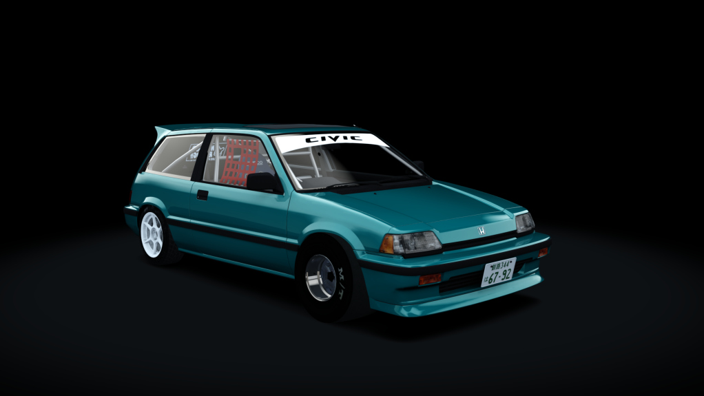 Drag Factory Honda Civic Si, skin Paradise Blue-Green Pearl