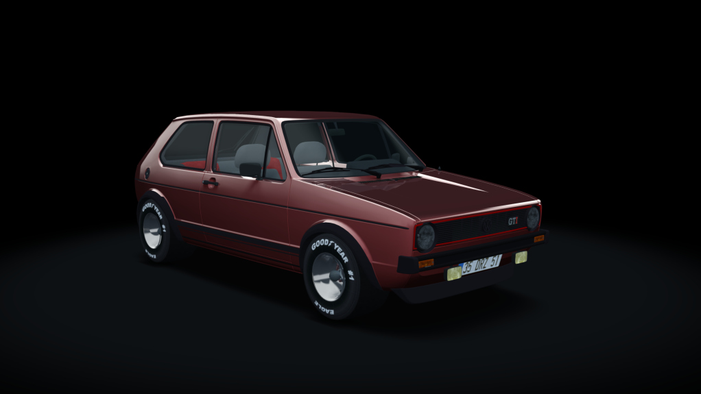 Drag Factory Volkswagen Golf GTI Mk1, skin garnet_red