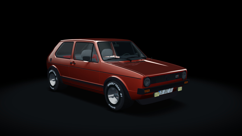 Drag Factory Volkswagen Golf GTI Mk1, skin misano_red