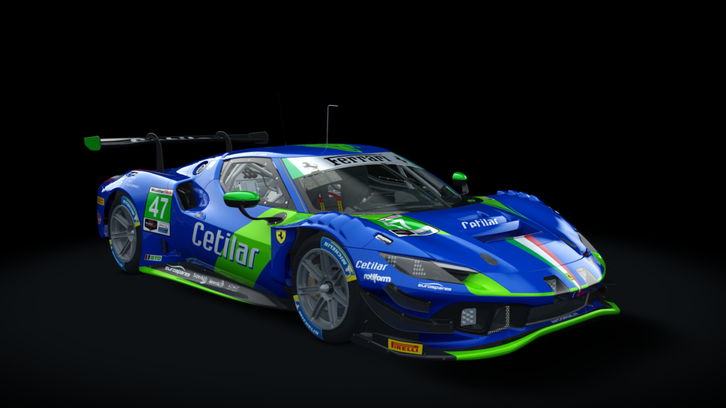 EW GT3 - FERRARI 296, skin 2023 Cetilar Racing #47