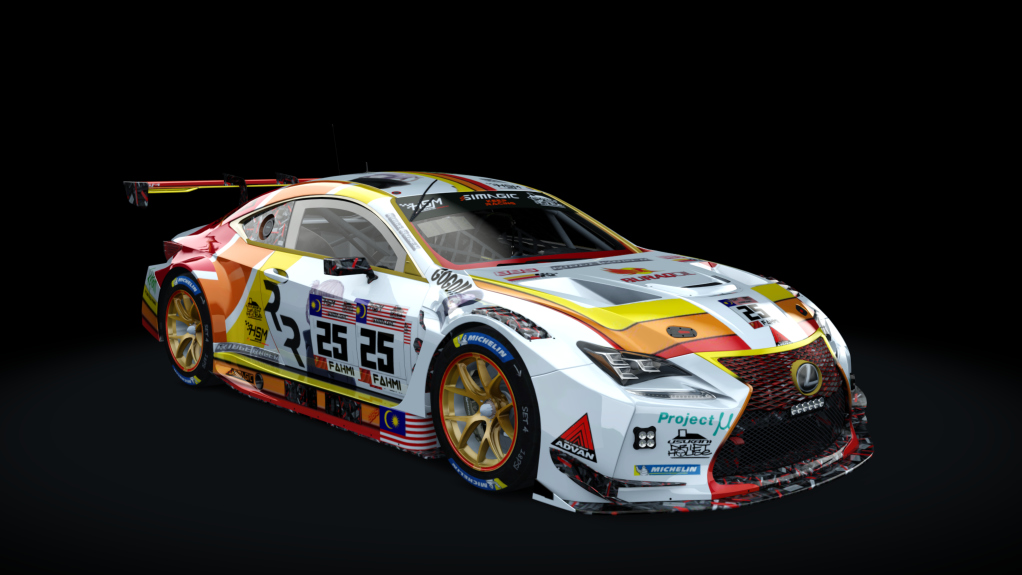 EW GT3 - LEXUS RC F, skin #25 Ridge Racer HSM