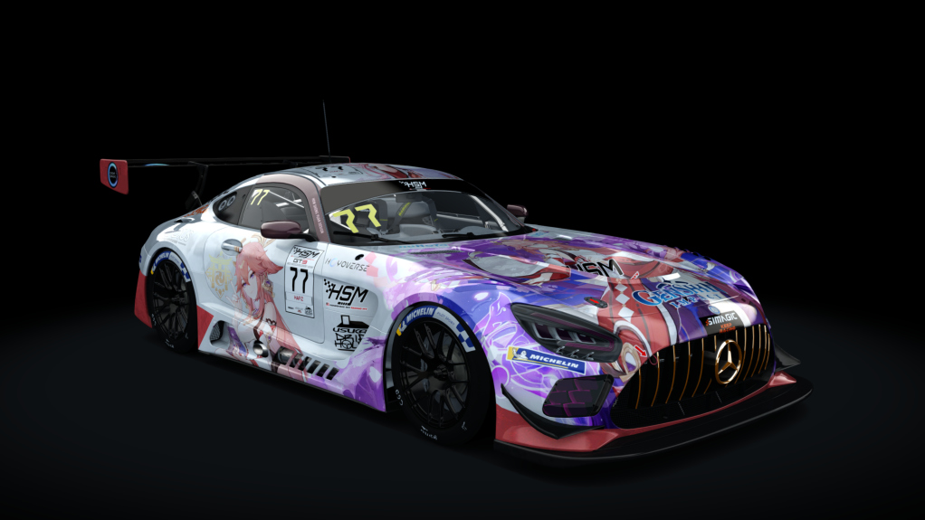 EW GT3 - MERCEDES AMG EVO, skin HSM 77 Hafiz Yae Miko