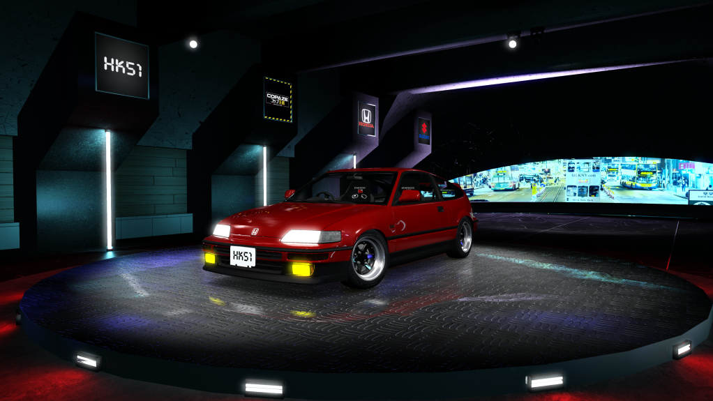 HK51 P1 Honda CRX EE8, skin Red