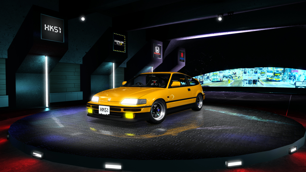 HK51 P1 Honda CRX EE8, skin Yellow