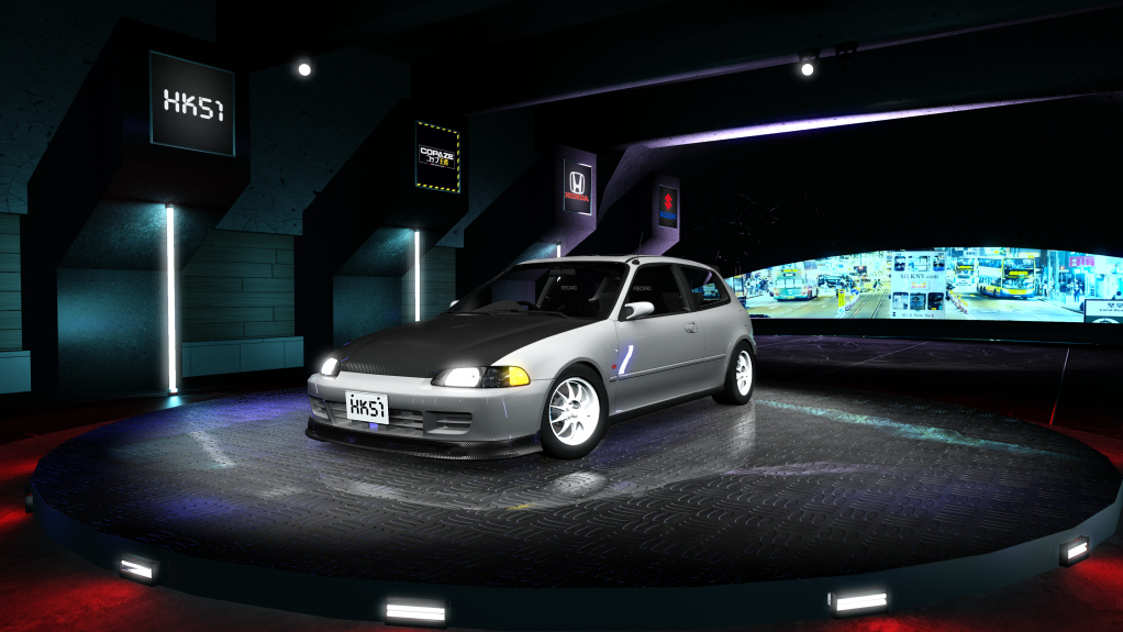 HK51 P1 Honda Civic EG6, skin Frost White