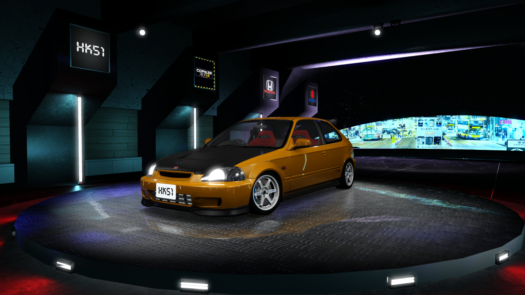 HK51 P1 Honda Civic EK9, skin 02_Yellow