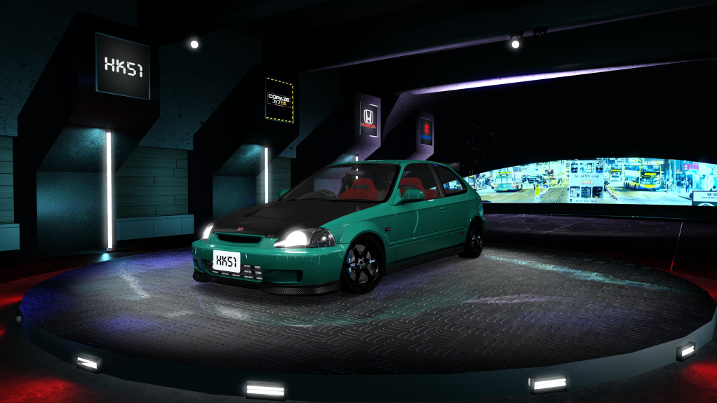 HK51 P1 Honda Civic EK9, skin 07_Light_Blue