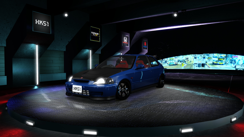 HK51 P1 Honda Civic EK9, skin 10_Blue