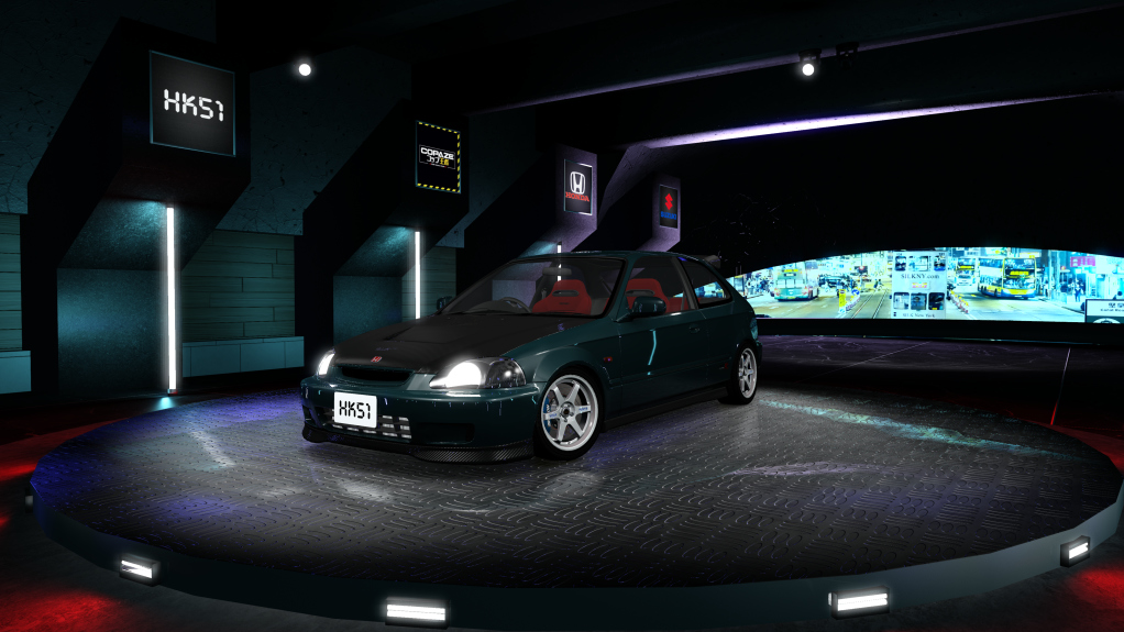 HK51 P1 Honda Civic EK9, skin 11_Ocean_Blue