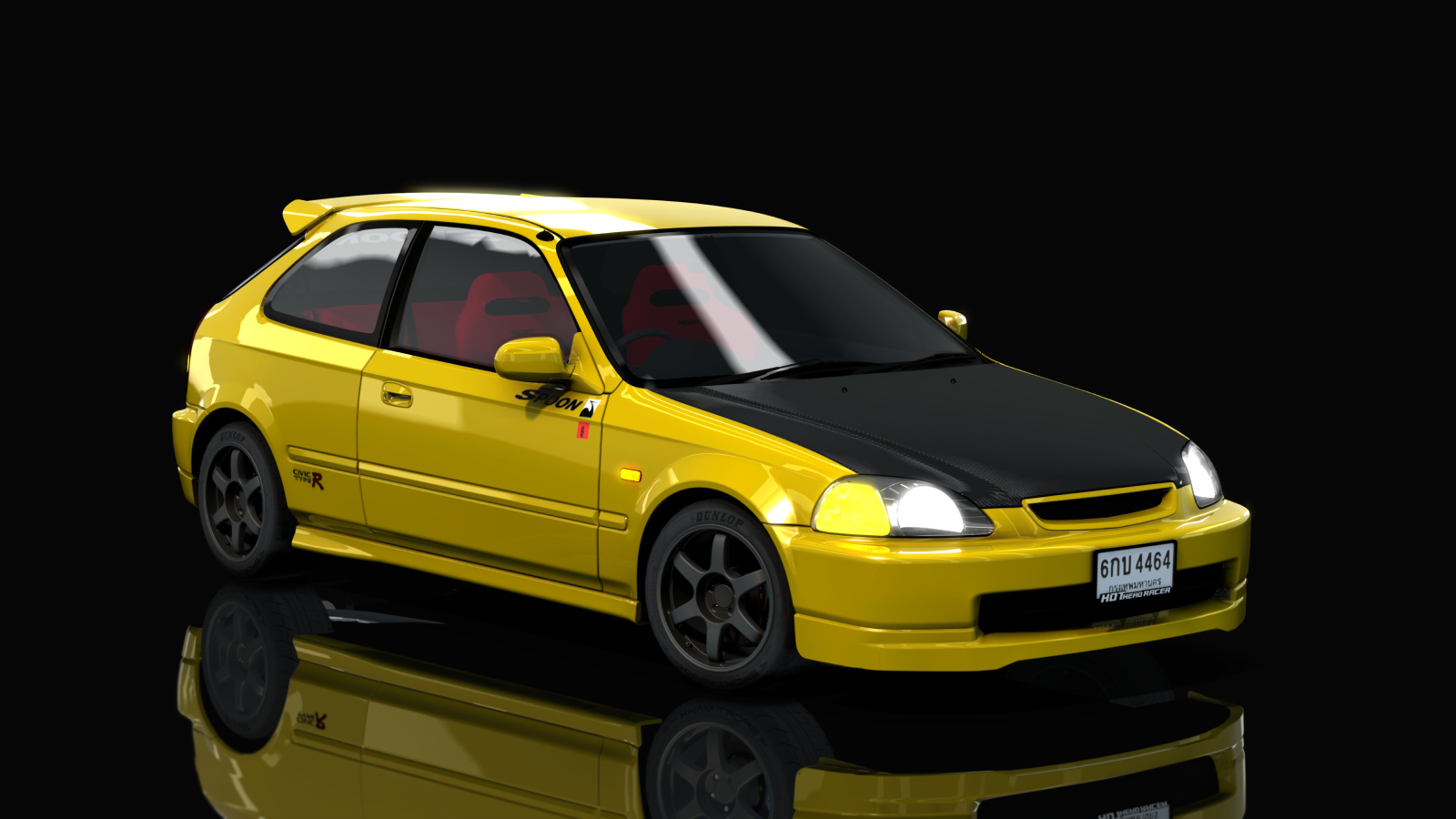 HOTHEAD21 Honda Civic EK9, skin Yellow