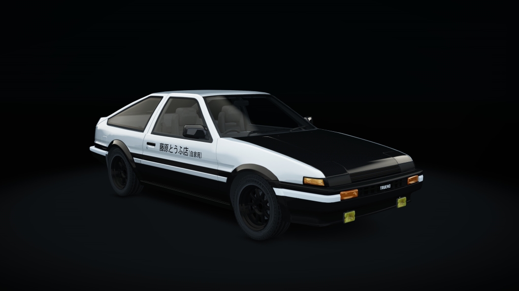 Toyota AE86, skin 05_white_carbon