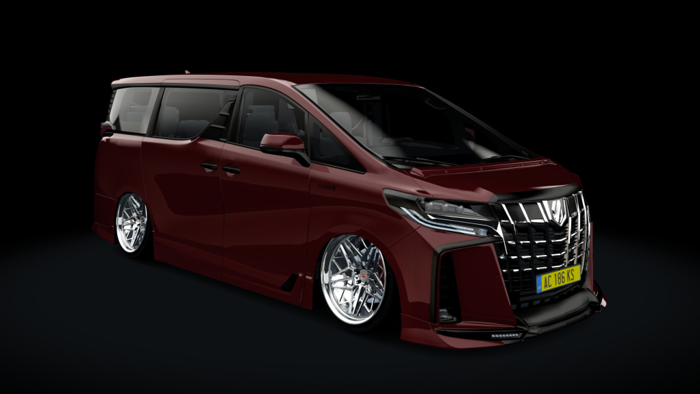 Toyota Alphard HF, skin Merah Duda