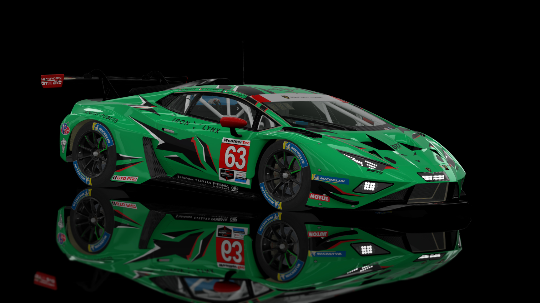 Lamborghini Huracan GT3 EVO2, skin 2023 Iron Lynx #63 IMSA