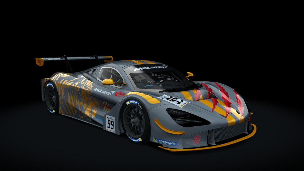 McLaren 720S GT3, skin tigerK