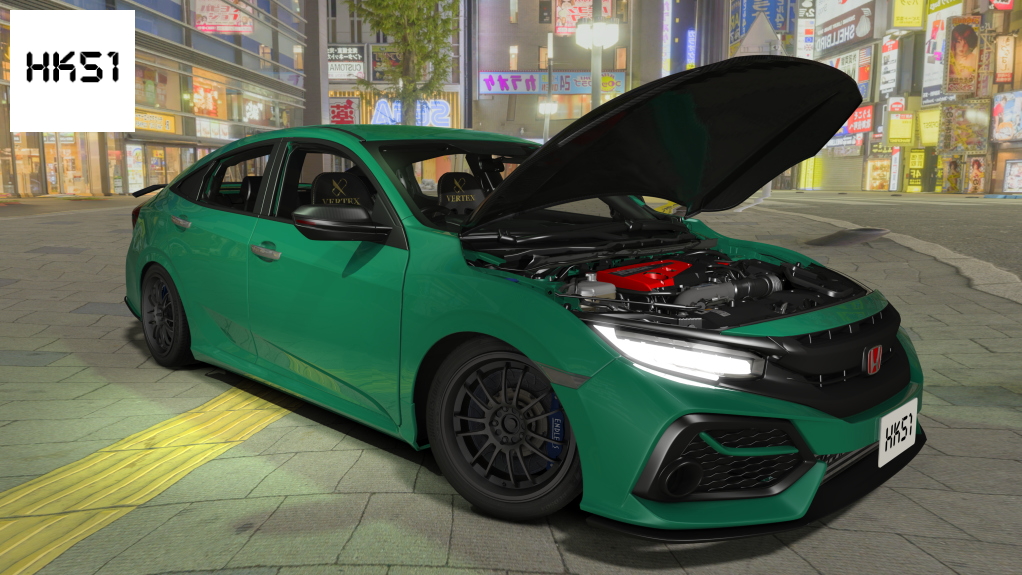 Honda Civic FC2 Turbo, skin Green