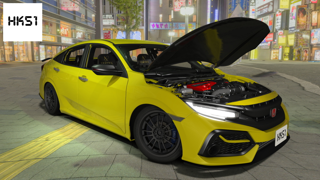 Honda Civic FC2 Turbo, skin Yellow