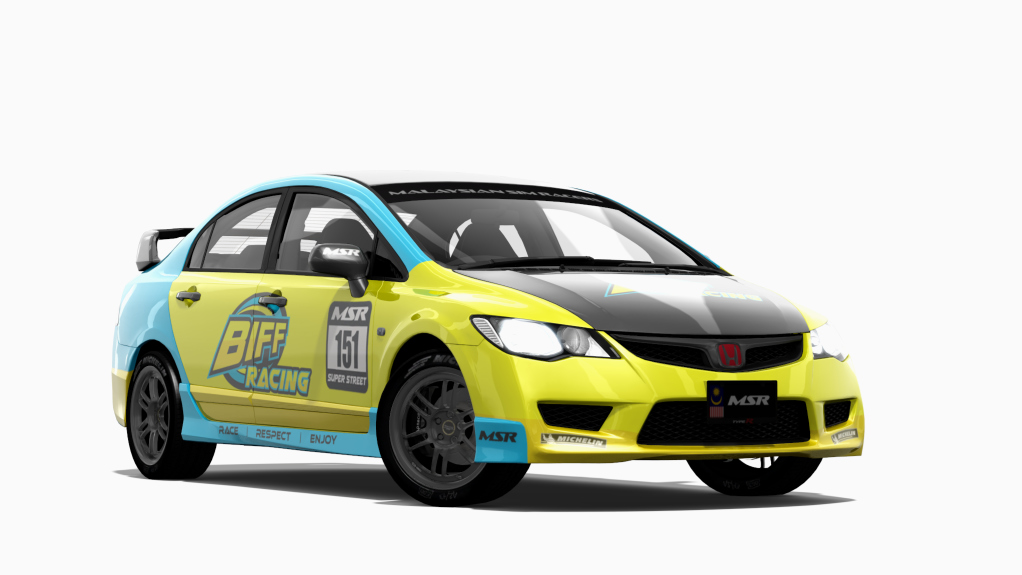 Honda Civic FD2 K20, skin biff