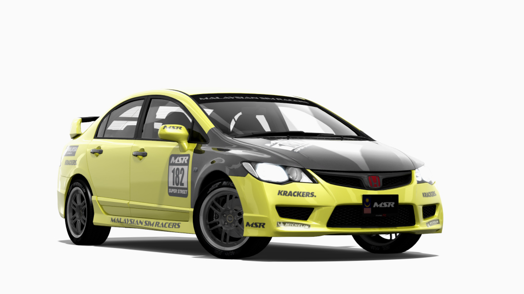 Honda Civic FD2 K20, skin green