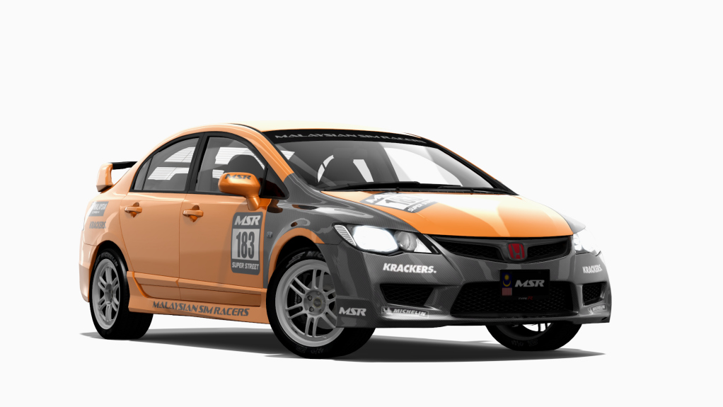 Honda Civic FD2 K20, skin orange