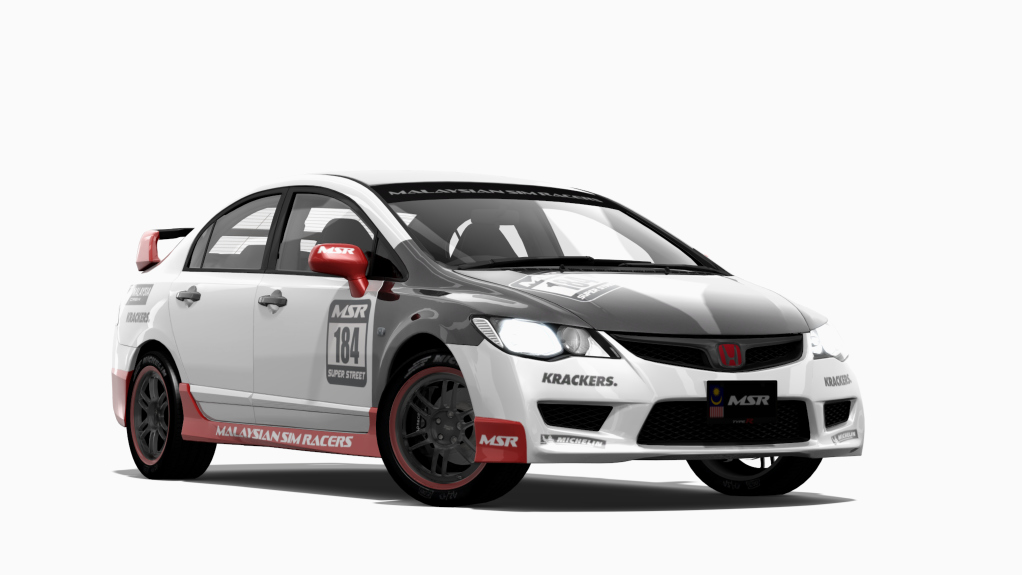 Honda Civic FD2 K20, skin white