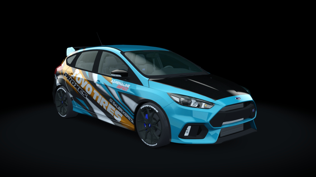 Ford Focus RS, skin Toyo gold