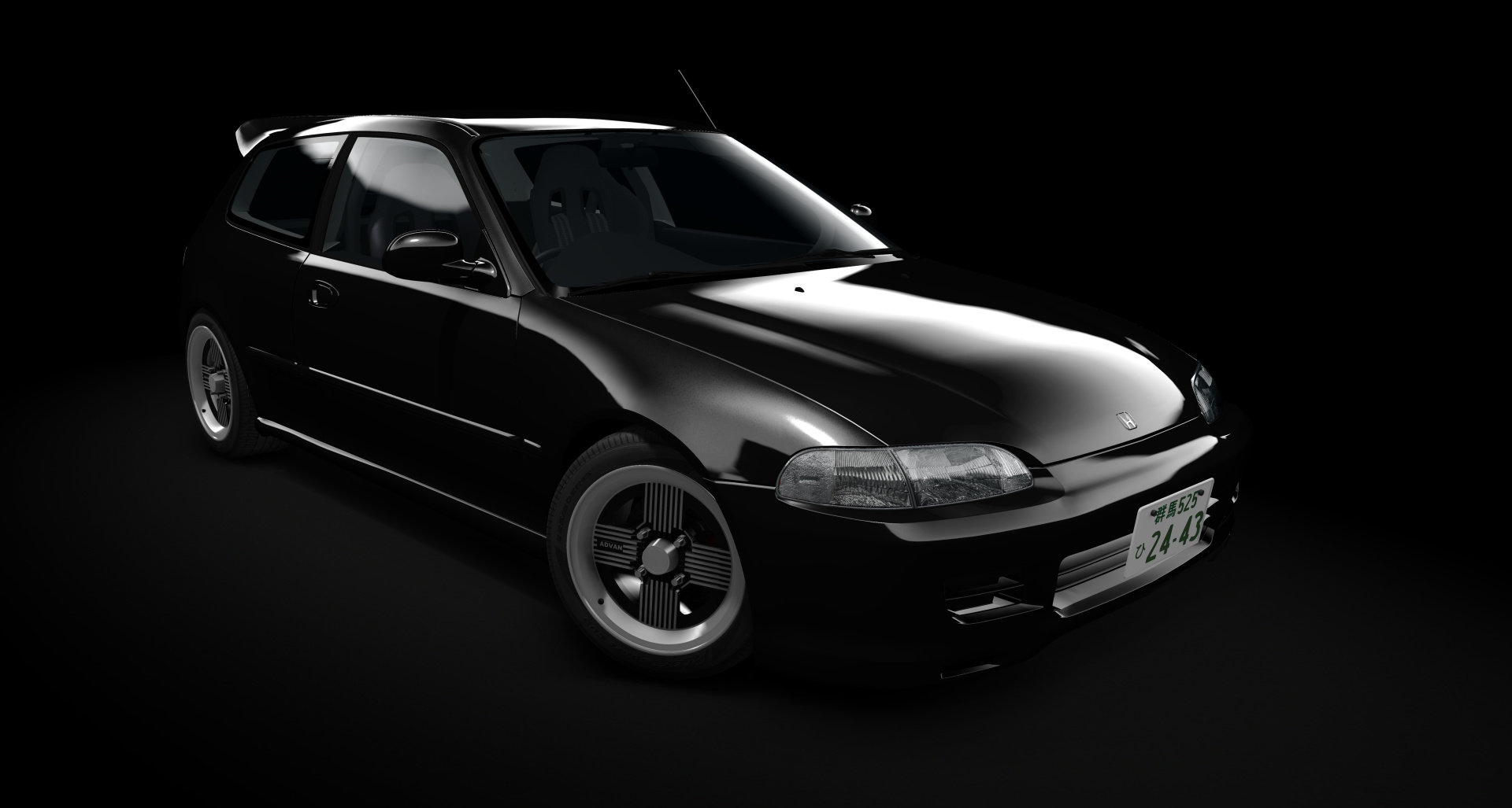 Honda Civic SiR-II [EG6], skin flint_black_metallic