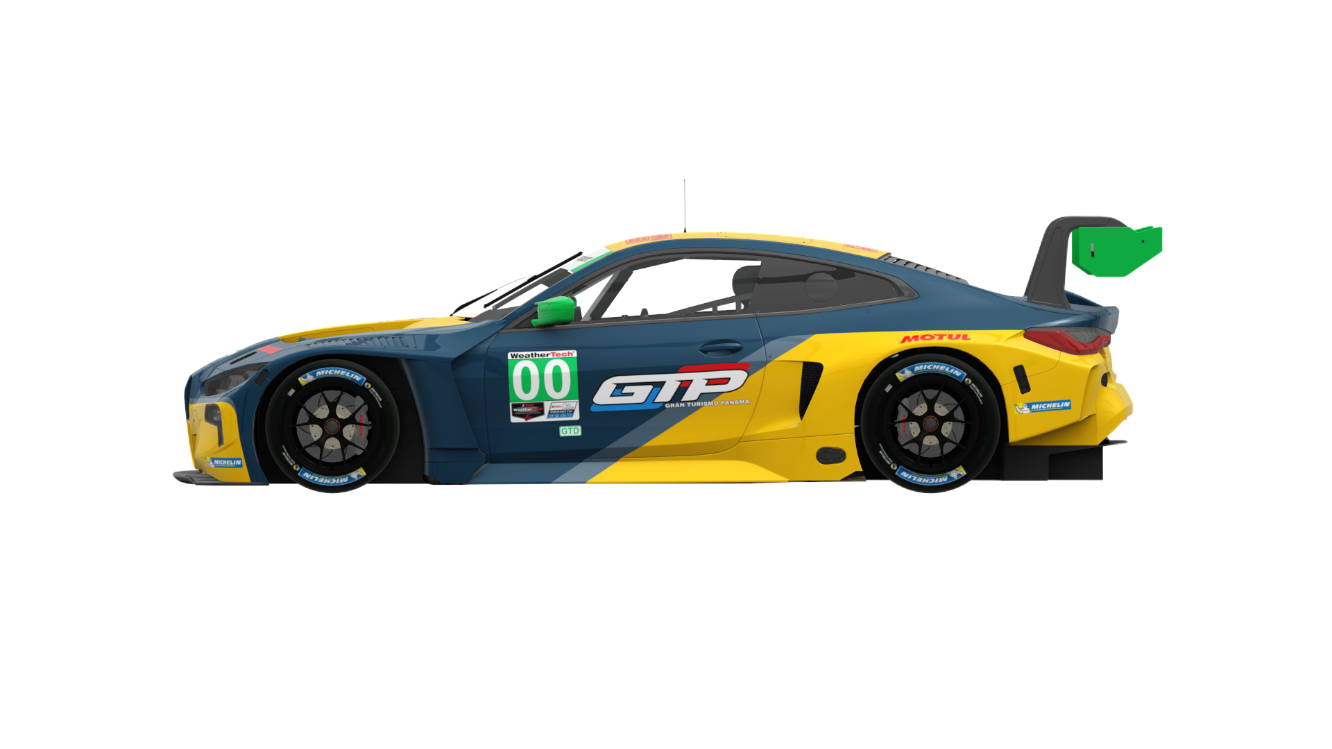 BMW M4 GT3 GTD, skin imsa_blue_yellow