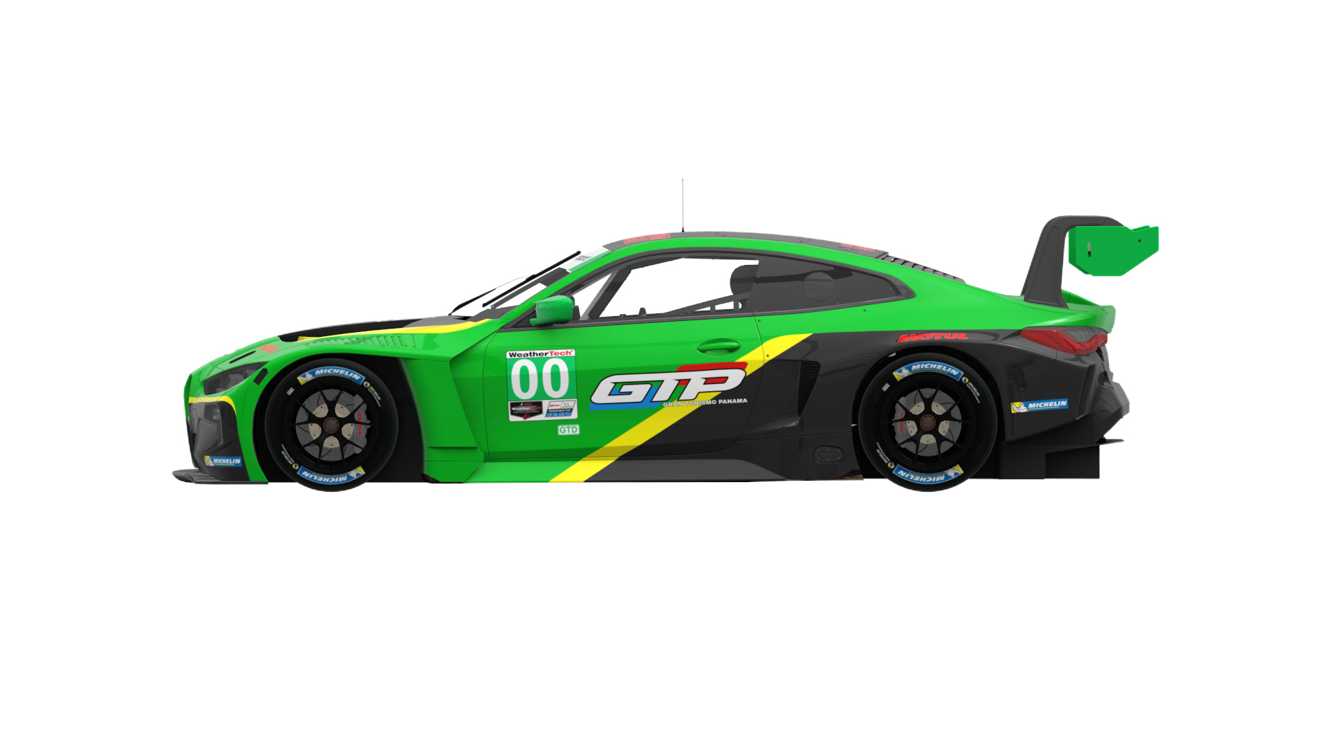 BMW M4 GT3 GTD, skin imsa_green_black