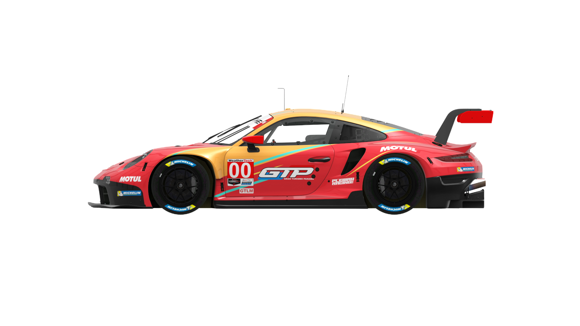 Porsche 911 RSR 2021 GTLM, skin imsa_red_orange