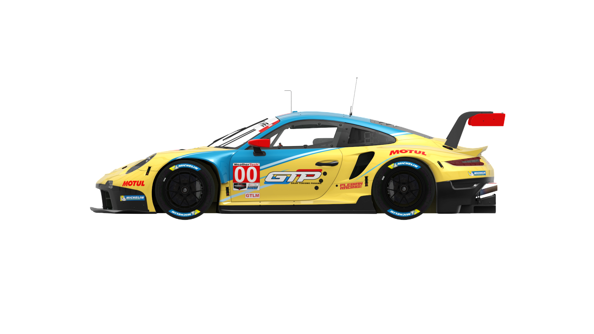 Porsche 911 RSR 2021 GTLM, skin imsa_yellow_blue