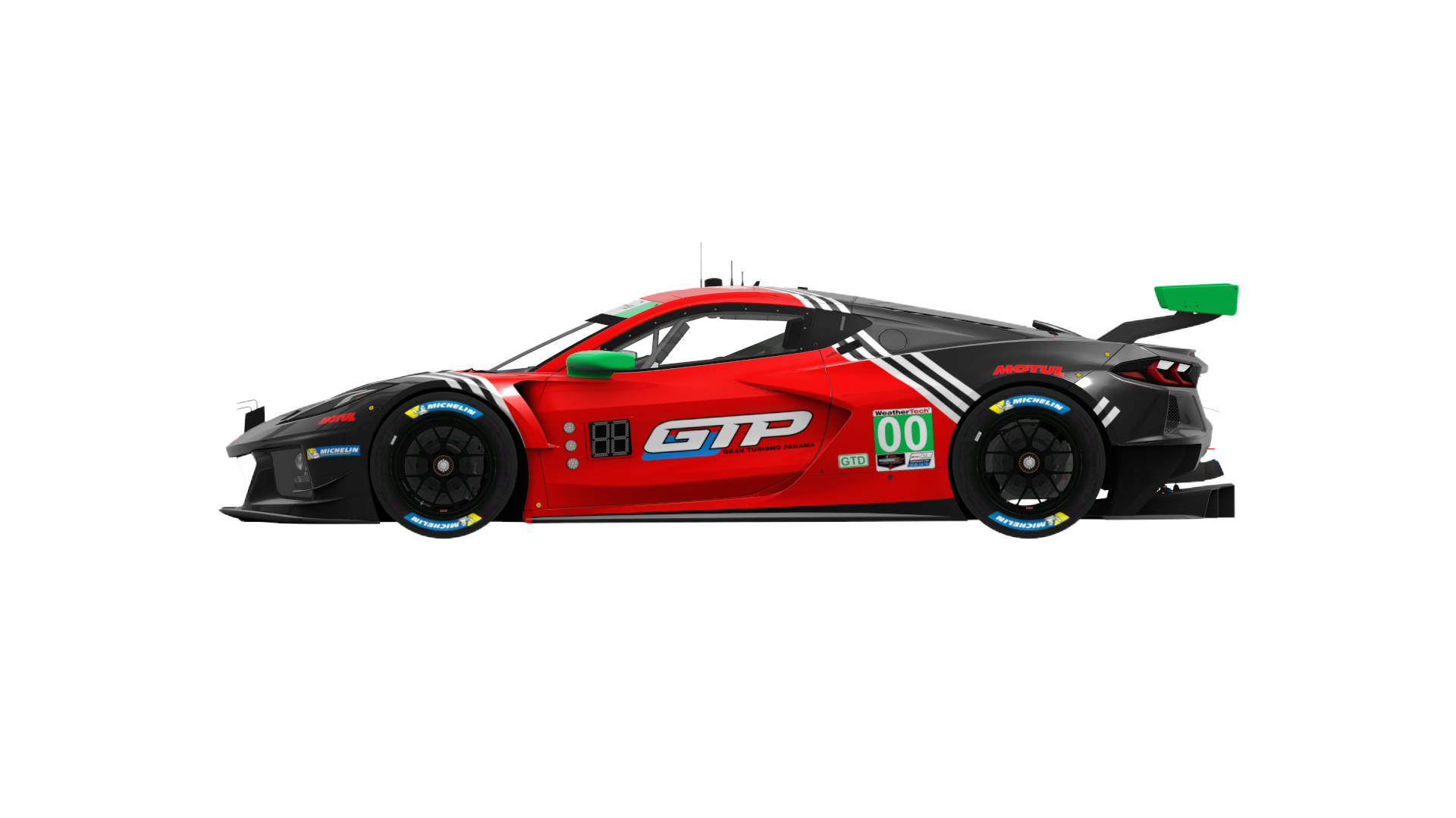 Chevrolet Corvette Z06 GT3.R GTD, skin IMSA_black_red_white