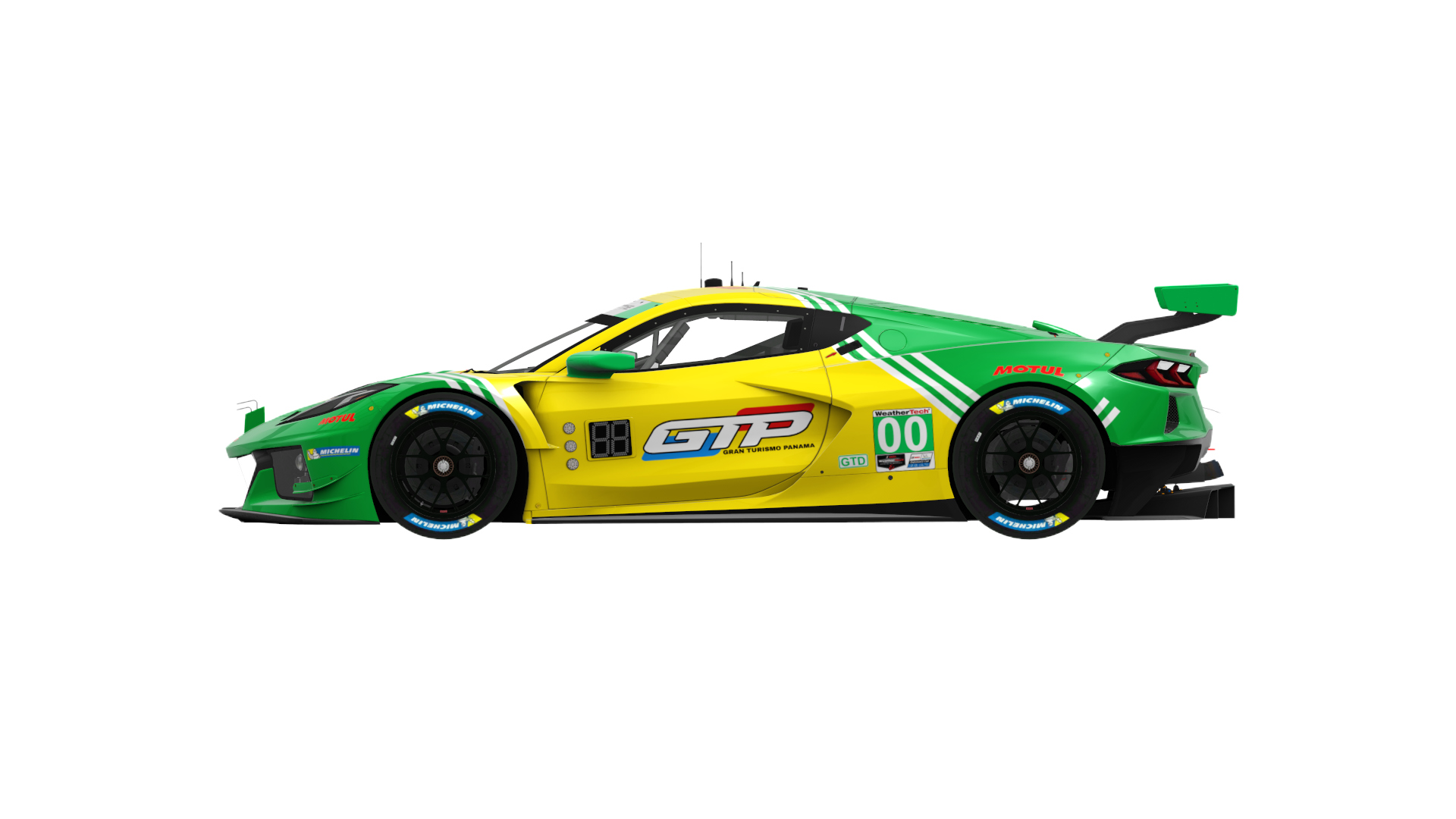 Chevrolet Corvette Z06 GT3.R GTD, skin IMSA_green_yellow_white