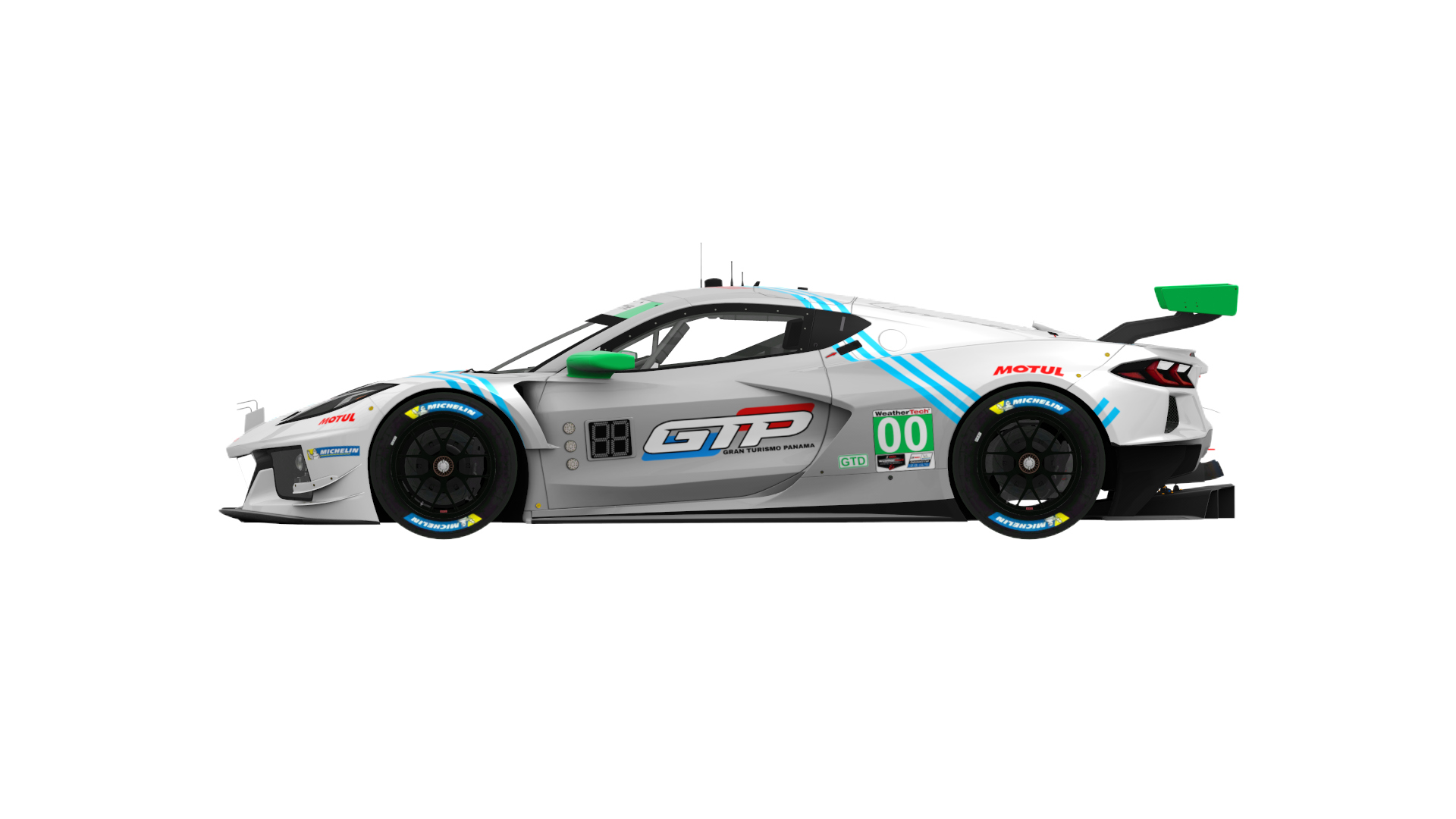 Chevrolet Corvette Z06 GT3.R GTD, skin IMSA_white_grey_blue