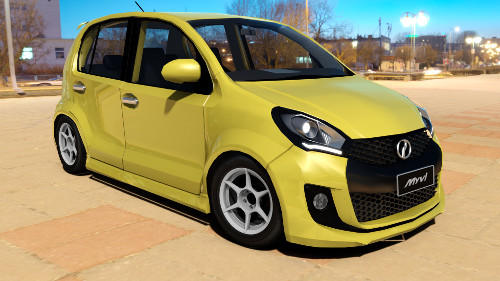 Perodua Myvi 2016 1.5 SE, skin Cosmic Yellow