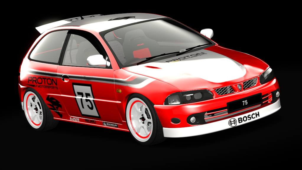 Proton Satria 4g93, skin 75_RED_RALLY