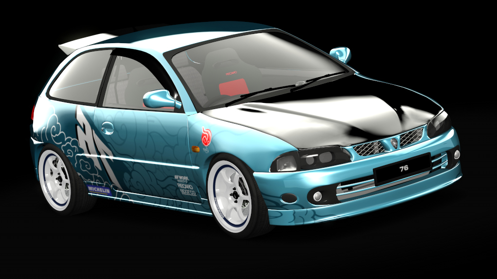 Proton Satria 4g93, skin 76_Turquiose