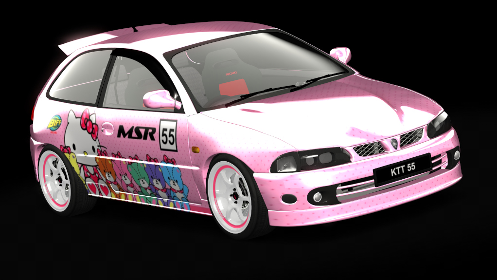 Proton Satria 4g93, skin HelloKitty