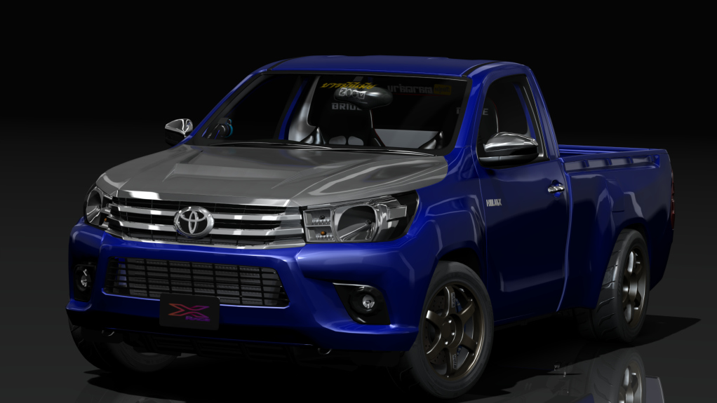 X-race Toyota Hilux2014 singlecab, skin blue_dark