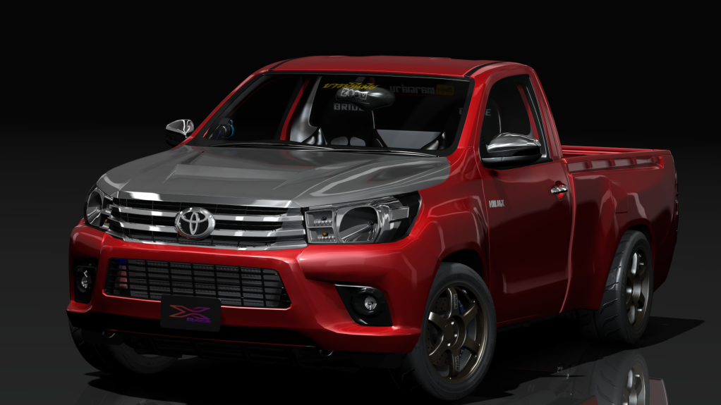 X-race Toyota Hilux2014 singlecab, skin red
