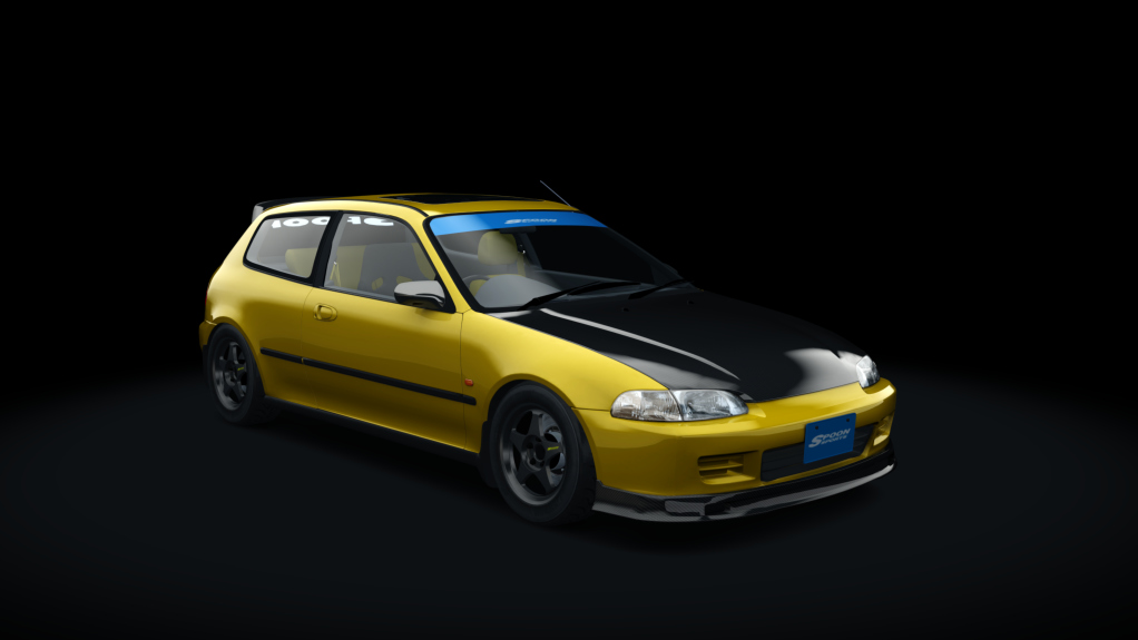 Honda Civic V SiR II Tuned by SPOON, skin Yellow Bahama