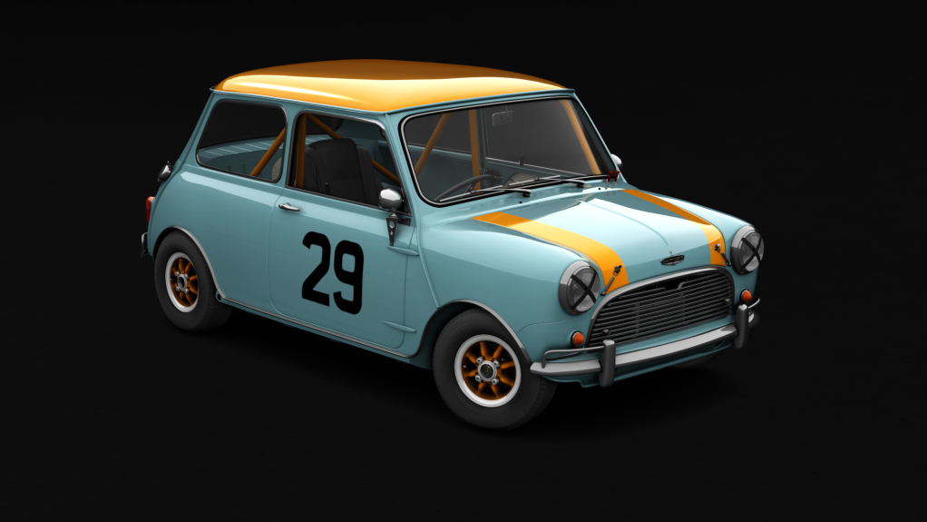 Austin Mini Cooper S FIA App.K Historic Racing, skin 29_orange_top