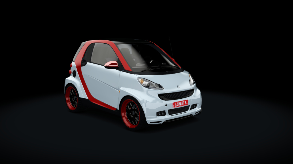 Smart BRABUS, skin amg_white_red