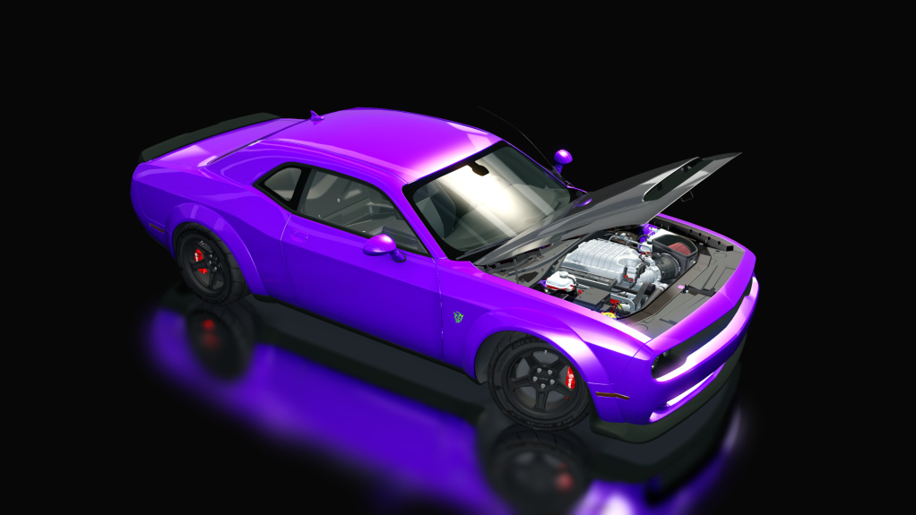 Dodge Challenger Demon NASHER, skin purple